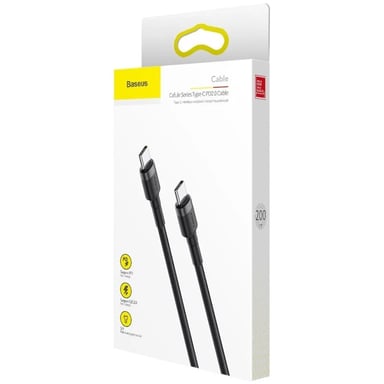 Baseus Cafule cable USB 2 m USB C Negro, Gris