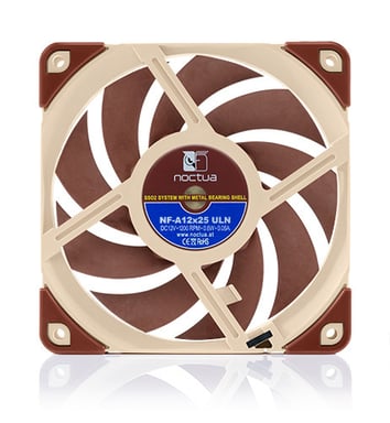Noctua NF A12x25 ULN Ventola per PC 12 cm Beige, Rosso