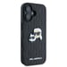 Custodia Karl Lagerfeld per iPhone 16 6.1'' nero Custodia rigida Monogramma Karl&Choupette Head Pin