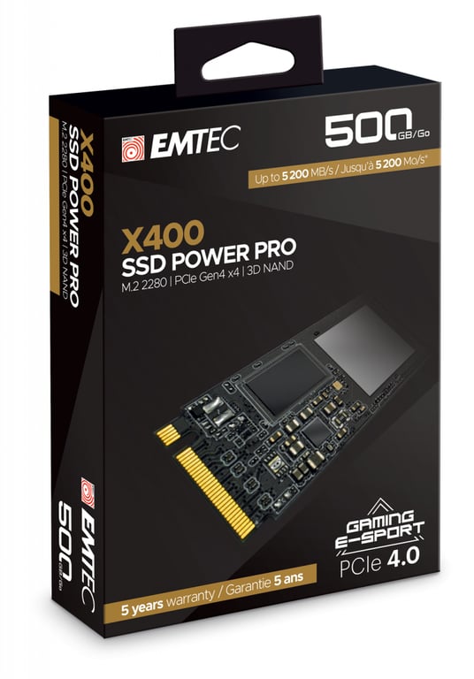 Emtec X400 500 Go .2 PCI Express 4.0 NVMe 3D NAND Neuf - vue 2