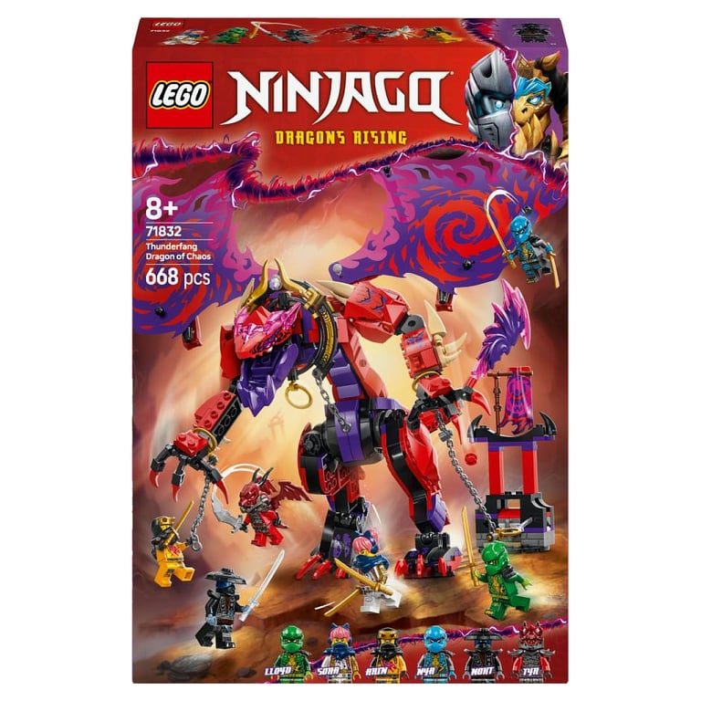 LEGO NINJAGO 71832 Croc-de-tonnerre : Le Dragon du Chaos pour Enfants de 8 Ans et Plus - Neuf