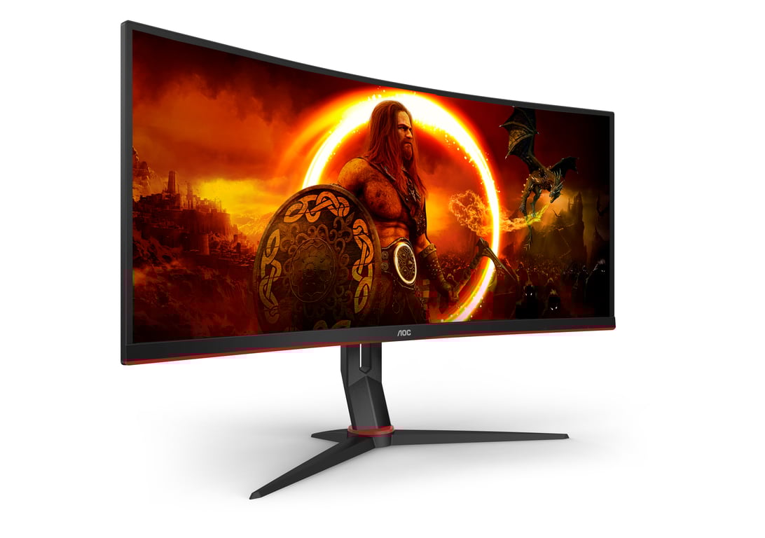Moniteur incurvé Aoc Cu34G2Xp 34   2K Va 180 Hz 1 Ms - Neuf