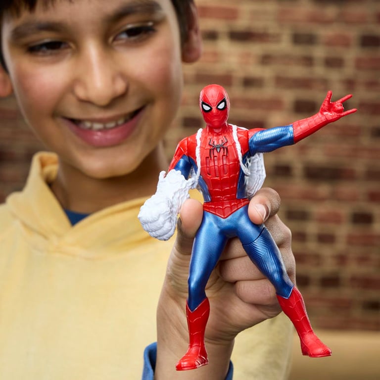 Figurine électronique Spider-Man HASBRO Marvel Studios Action FX Brand New Day 15 cm Bleu Multicolore - Neuf