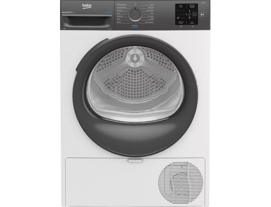 Sèche-linge Beko D3H29D93S 9 kg pompe à chaleur 15 programmes SteamCure LED 110 L Blanc/Gris - Neuf