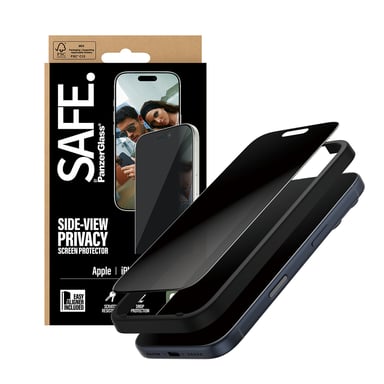 PanzerGlass SAFE. by ® 2-Way Privacy Screen Protector iPhone 17 Pro | Ultra-Wide Fit w. EasyAligner Protection d'écran transparent Apple 1 pièce(s)