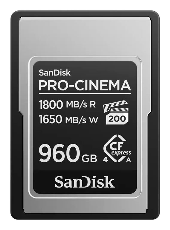 SanDisk CFexpress Pro Cinema Type A Carte 960 Go Jusqu’à 1800 Mo/ en Lecture Jusqu’à 1650 Mo/ en écriture 4K 6K 8K VPG200 - vue 4