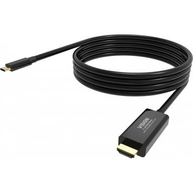 Vision TC 2MUSBCDP8K/BL cable DisplayPort 2 m USB Tipo C Negro
