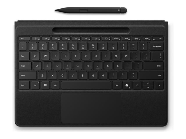 Microsoft Surface Pro Flex Keyboard Clavier avec pavé tactile accéléromètre plateau de rangement et de chargement du Surface Slim Pen 2 rétroéclairé sans fil Bluetooth LE QWERTY Anglais avec Slim Pen pour Microsoft...