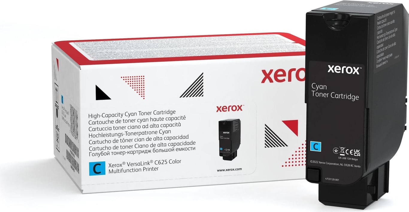 Xerox Cartouche de toner Cyan de Grande capacité Imprimante couleur multifonctions VersaLink C625 16000 pages 006R04637