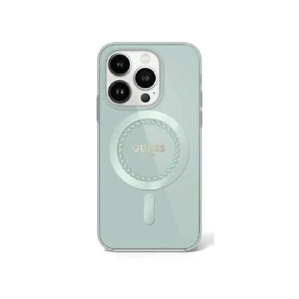 Guess Étui pour iPhone 16 Pro Max 6.9 étui rigide IML Rhinestones MagSafe