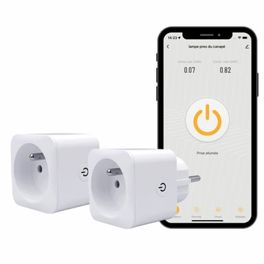 Priska FR Dual Pack - Juego de 2 tomas Wi-Fi con contador de consumo