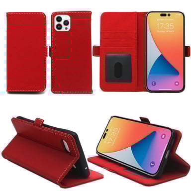 Apple iPhone 14 6.1 Etui / Housse pochette protection rouge