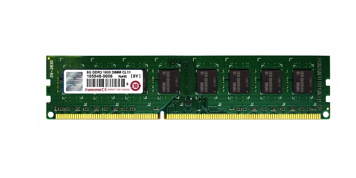 Transcend 8GB DDR3 1600MHz ECC DIMM 11 11 11 2Rx8 module de mémoire 8 Go 2 x 8 Go Neuf