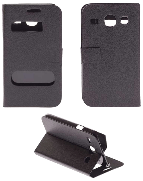 Etui Folio compatible Noir Samsung Galaxy Core