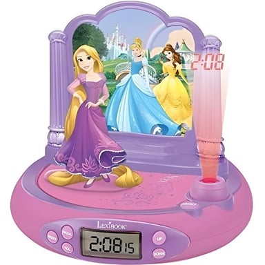 Proyector despertador 3D Disney Princesses Rapunzel con sonidos mágicos