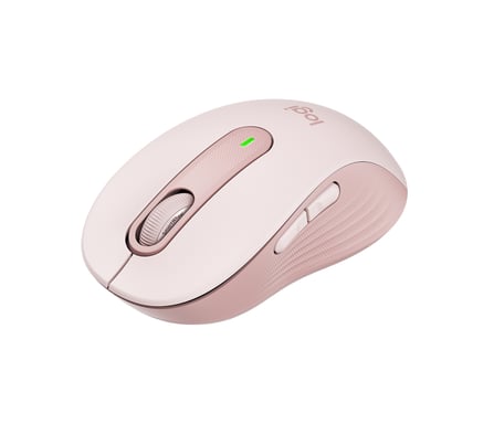 Logitech Signature M650 Wireless Mouse - Silencioso, Bluetooth, Botones programables - Rosa