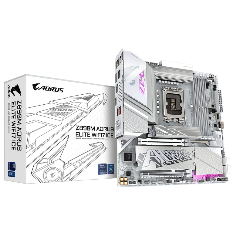 Gigabyte Z890M AORUS ELITE WIFI7 ICE - vue 2