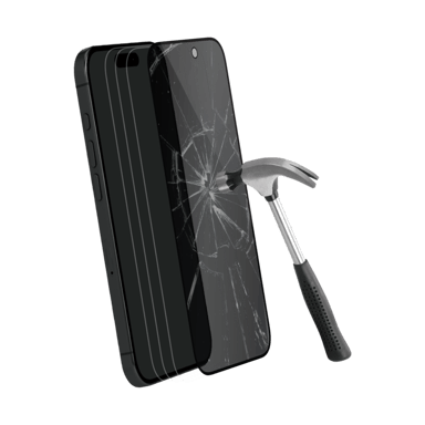 Protector de pantalla de vidrio templado de privacidad (cobertura del 100 %) para Apple iPhone 15 Pro, color negro