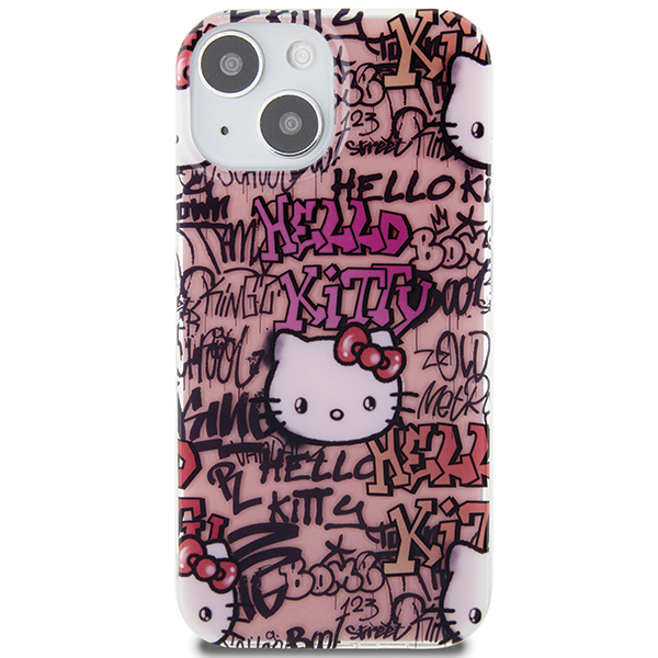 Coque de téléphone Hello Kitty iPhone 15 Souple Design Graffiti - vue 2