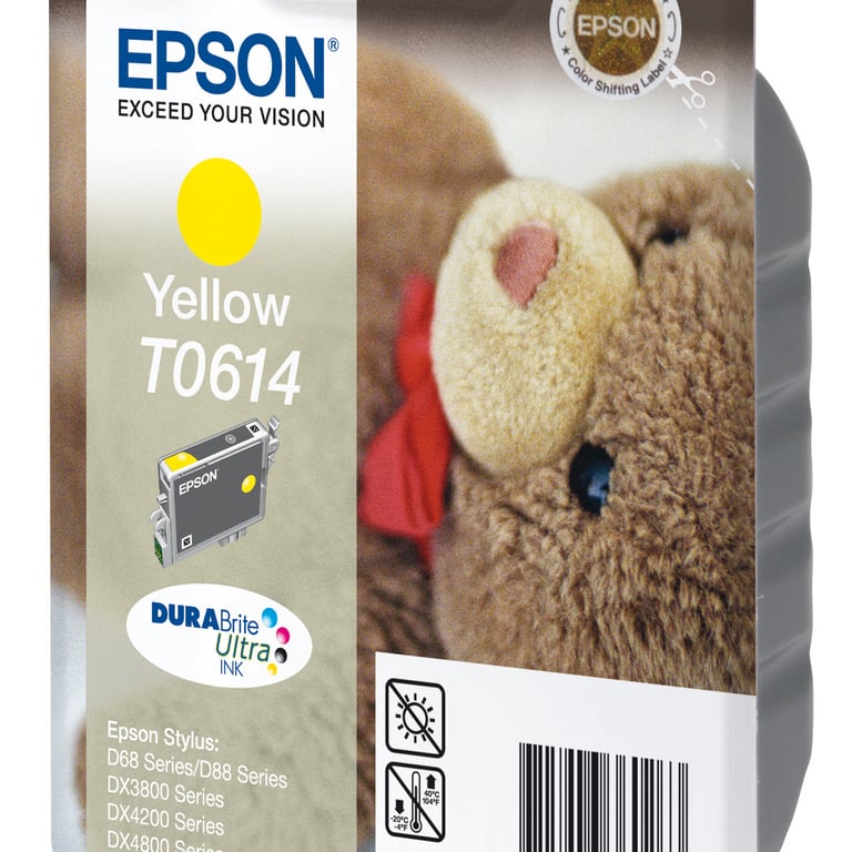 Epson T0614 8 ml jaune originale emballage coque avec alarme radioélectrique/ acoustique cartouche d'encre pour Stylus D68 D88 DX3800 DX3850 DX4200 DX4250 DX4800 DX4850 - vue 3