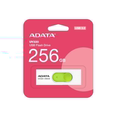 ADATA UV320 unidad flash USB 256 GB USB tipo A 3.2 Gen 1 (3.1 Gen 1) Verde, Blanco
