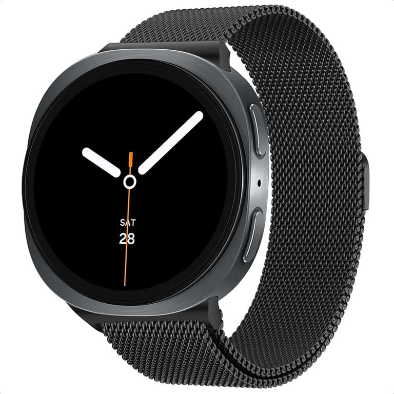 imoshion Bracelet magnétique milanais pour Samsung Galaxy Watch 8 (40/44mm) / Classic (46mm) - Noir - Neuf
