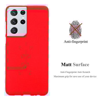 Coque pour Samsung Galaxy S22 ULTRA en FROST ROUGE Housse de protection Étui en silicone TPU flexible