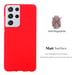 Coque pour Samsung Galaxy S22 ULTRA en FROST ROUGE Housse de protection Étui en silicone TPU flexible