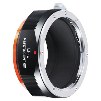 Adaptador K&F Concept para objetivos Canon EOS EF en Sony E - Rojo