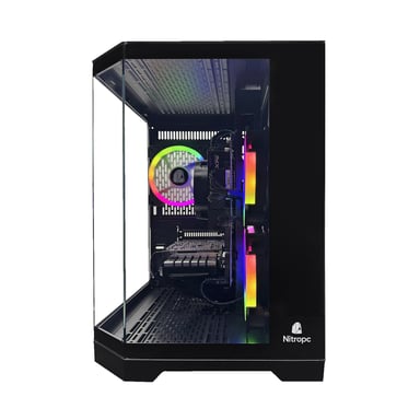 PC Gaming Nitropc Avanzado - AMD Ryzen 5 5500, RTX 3050 6GB, RAM 16GB, M.2 1TB, Windows 11 Pro, WiFi, Negro