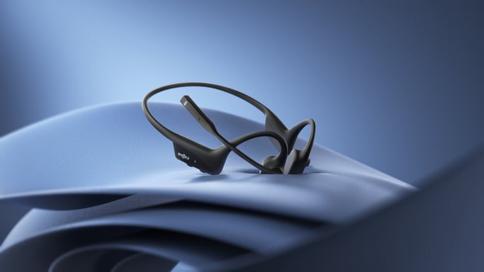 SHOKZ C110-AC-BK Auricolare senza fili con ganci per orecchio Desktop/Centro chiamate USB Type-C Bluetooth Nero