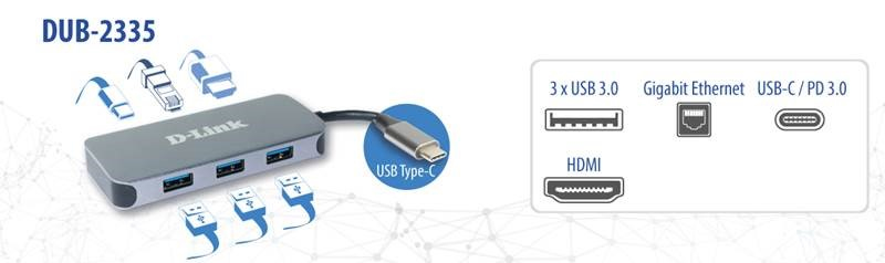 D Link 6 in 1 USB C Hub with HDMIGigabit - vue 4