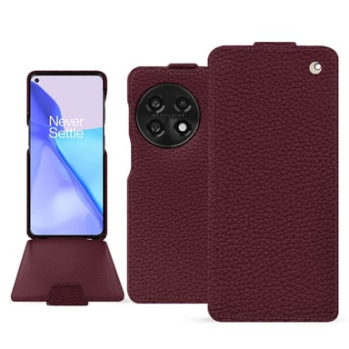 Housse cuir OnePlus 11 -  - Violet - Cuir grainé
