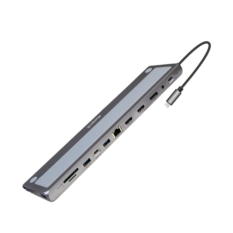 Ewent EW1150 station d'accueil Avec fil USB 3.2 Gen 1 3.1 Gen 1 Type C Aluminium Neuf