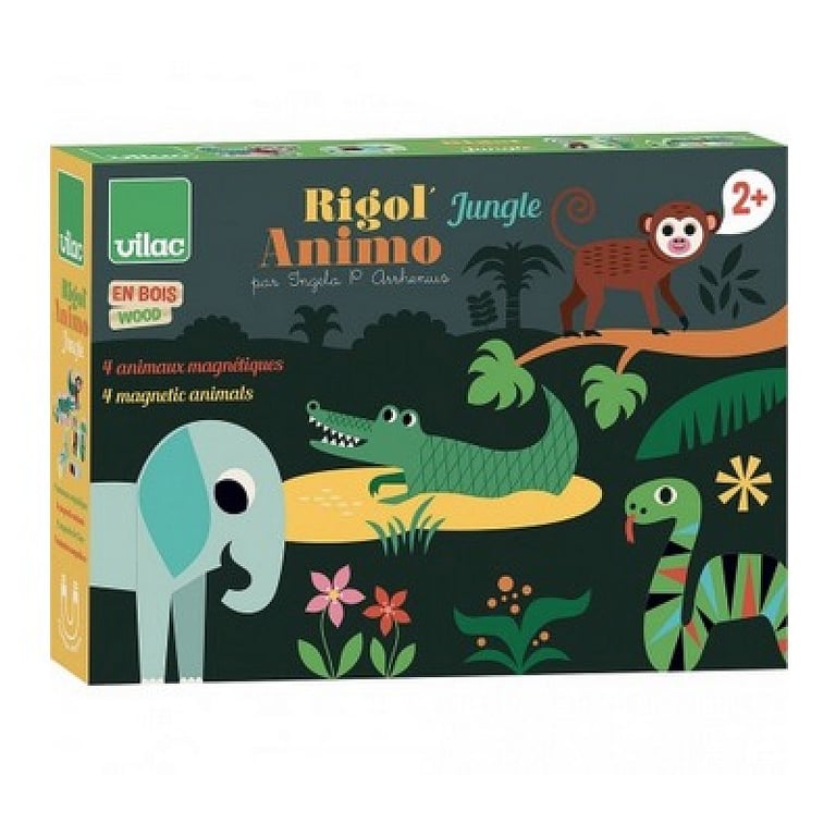 Jeu de Construction Animaux de la Jungle en Bois par Ingela P. Arrhénius Neuf - vue 1