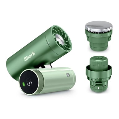 Chill Pill FA022 - Ventilatore nebulizzatore portatile 3 in 1 Shark, verde