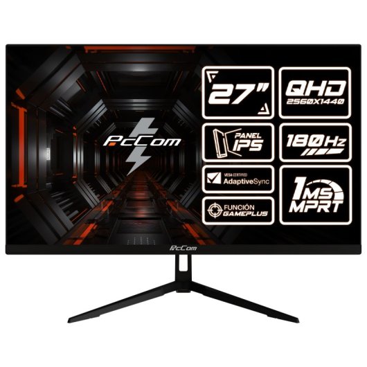 Écran Pccom Elysium Pro 27 Ips Qhd 180Hz 1Ms Freesync Hdr 100% Srgb Vesa Gaming - Excellent État