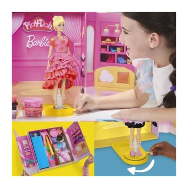 Play-Doh Barbie Fashion show, set di argilla da modellare, a partire dai 5 anni di età