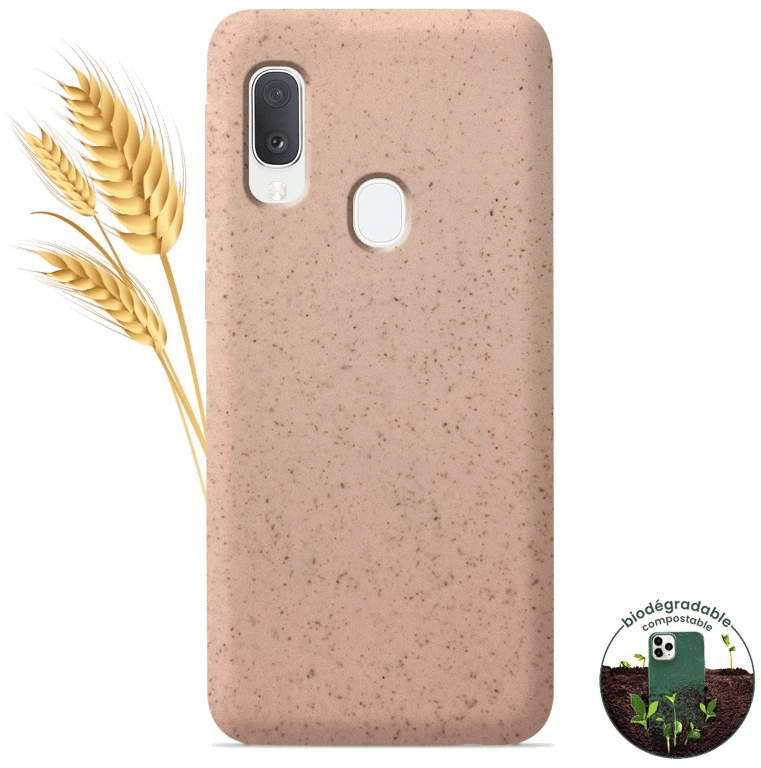 Coque silicone unie compatible Biodégradable Rose Samsung Galaxy A20e