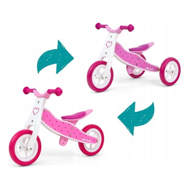 2 in 1 Heart Look Draisienne - Bicicletta bilanciata per bambini