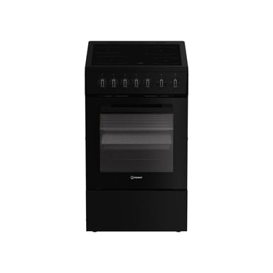 Cuisinière électrique Indesit I5V3PCB vitrocéramique 4 feux 65 L noire