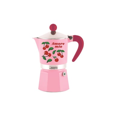 Cafetière italienne Bialetti Rainbow Rose 3 tasses 130 ml Cerise 0006666