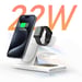 Station de charge 3 en 1 iPhone MagSafe 15W, AirPods, Apple Watch LinQ Blanc
