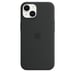 Coque en silicone avec MagSafe pour iPhone 14 Minuit