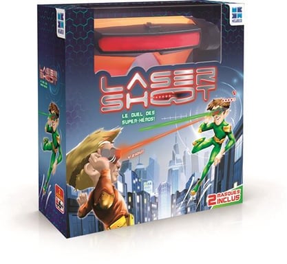 Juego de mesa - MEGABLEU - Laser Shoot - Duelo láser con máscaras y vidas que perder