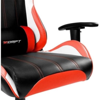 DRIFT DR175 Sedile da gioco universale Sedile imbottito Nero, Rosso, Bianco