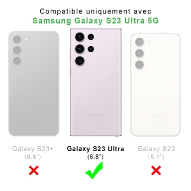 EVETANE Coque Samsung Galaxy S23 Ultra Silicone liquide Bleue Marine + 2 Vitres en Verre trempé Protection écran Antichocs