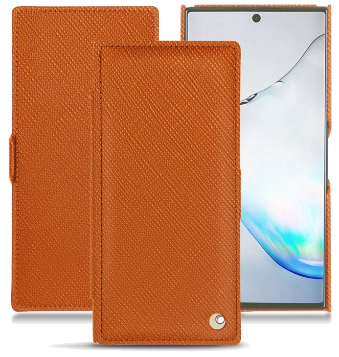 Housse cuir Samsung Galaxy Note10+ - Rabat horizontalOrange