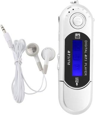 Lecteur MP3 32 Go Compact et Portable blanc