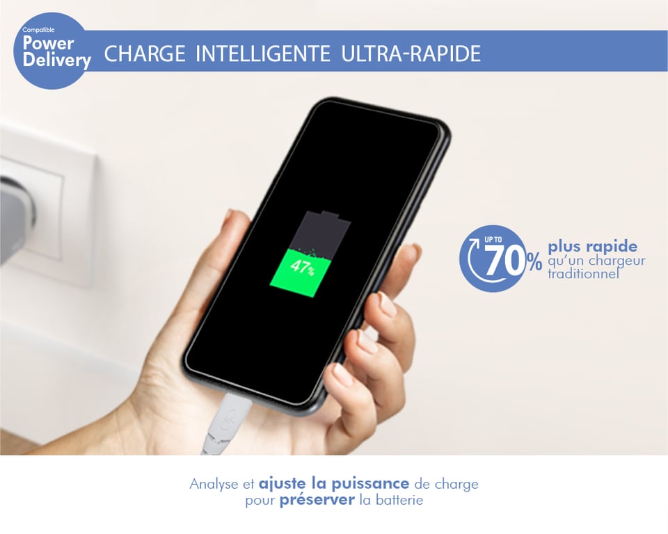 BIG BEN FPLICS1C25WPDRW chargeur d'appareils mobiles Smartphone Secteur Charge rapide Intérieure - vue 4